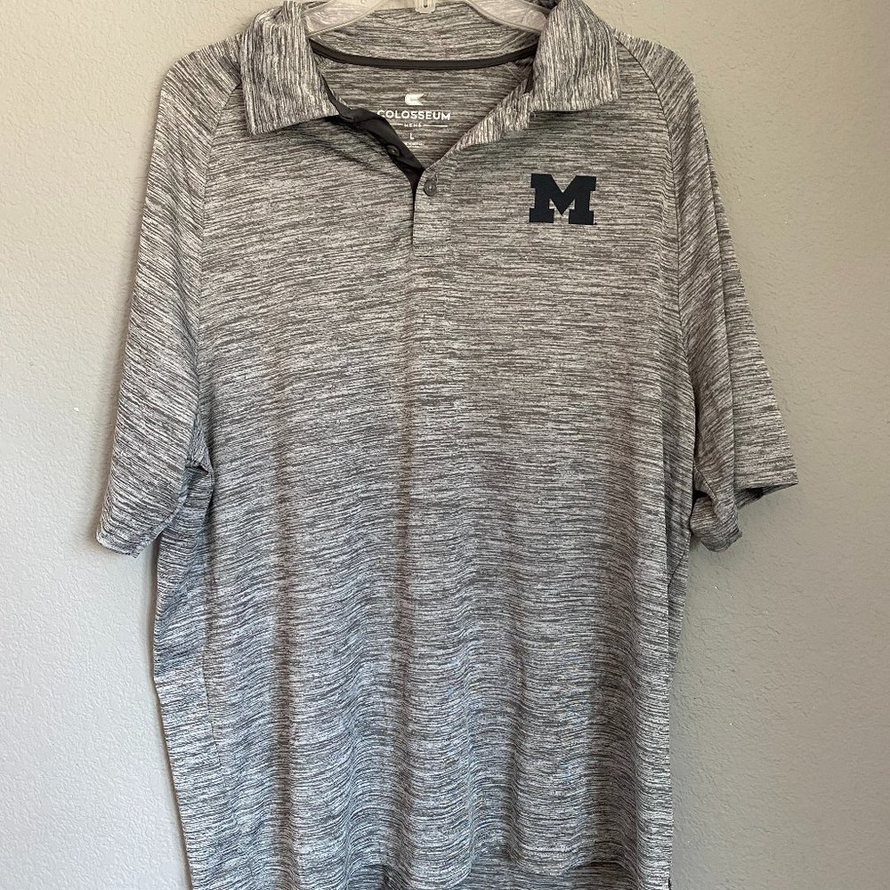 COLOSSEUM mens Large Michigan polo shirt